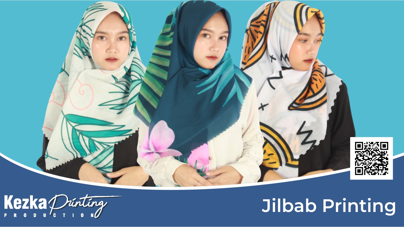 Jilbab Printing Produksi Kezka Printing