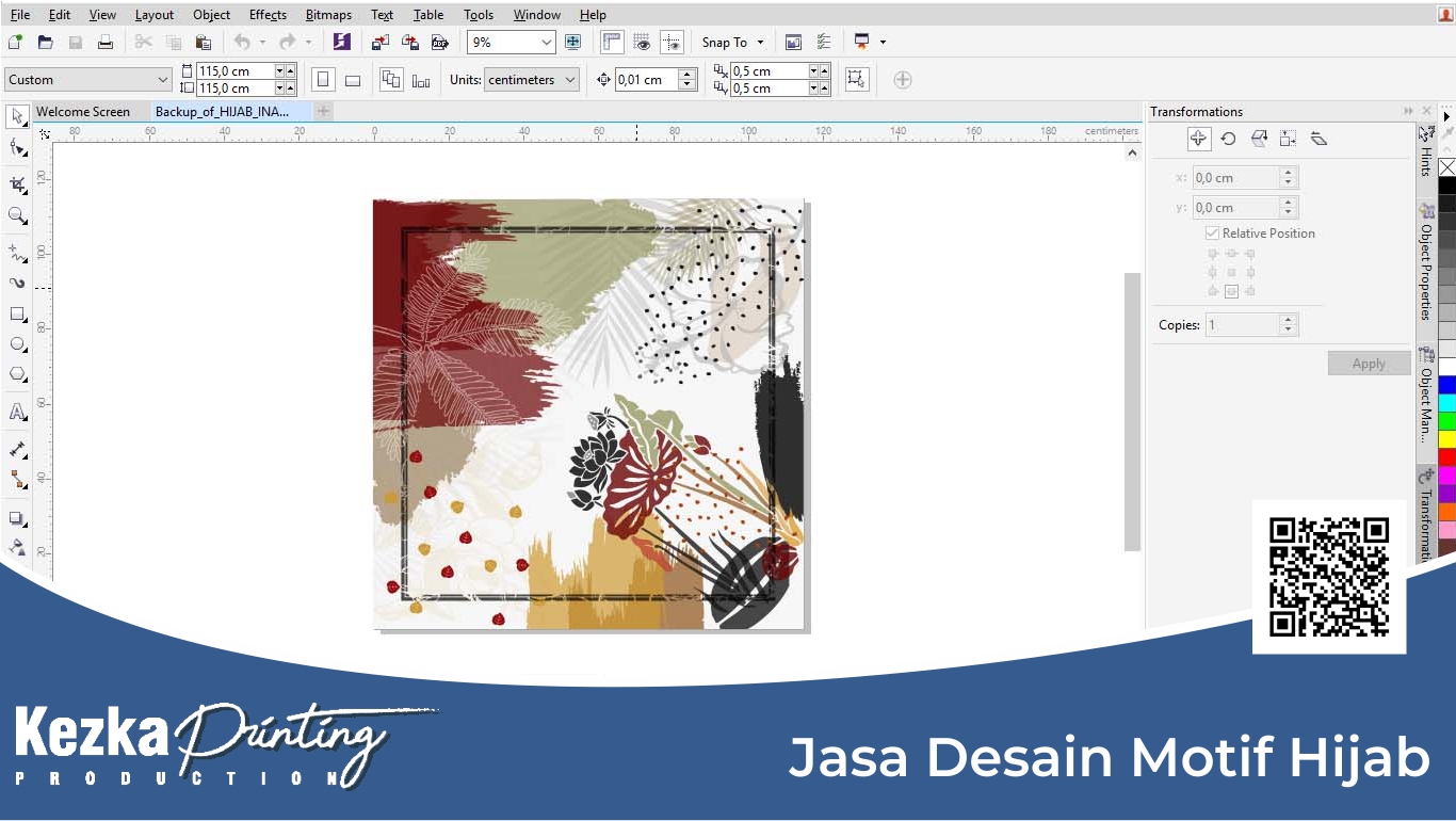 Layanan Jasa Desain Motif Hijab Printing Profesional dan Harga Murah