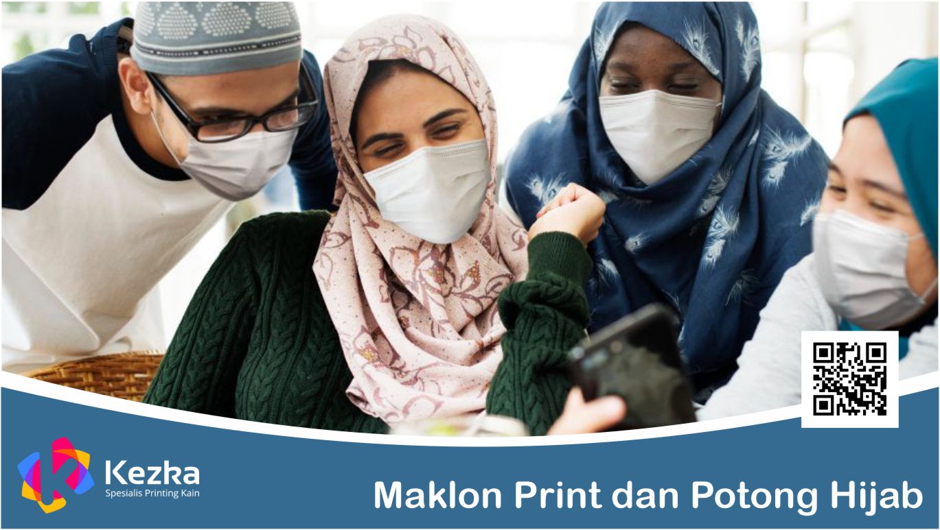 Maklon Print dan Potong Hijab
